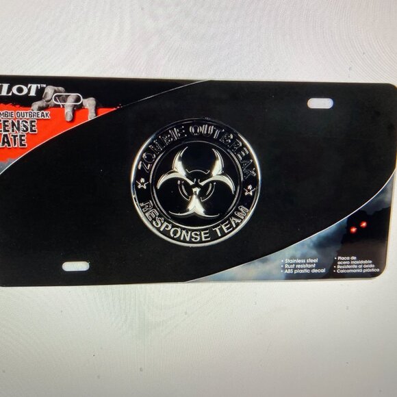 NIP~Pilot Brand " Zombie Response Team" License Plate - Picture 7 of 8